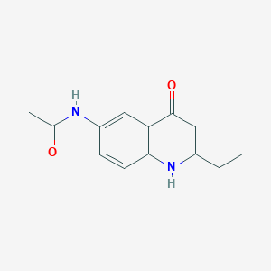 molecular formula C13H14N2O2 B11878602 N-(2-Ethyl-4-hydroxyquinolin-6-yl)acetamide 