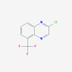 molecular formula C9H4ClF3N2 B11878662 2-Chloro-5-(trifluoromethyl)quinoxaline 