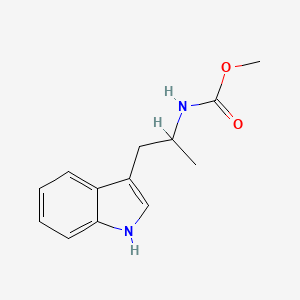 molecular formula C13H16N2O2 B11878689 Carbamic acid, [2-(1H-indol-3-yl)-1-methylethyl]-, methyl ester CAS No. 89159-83-1