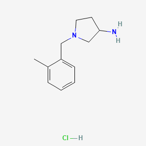 molecular formula C12H19ClN2 B11878706 1-(2-Methylbenzyl)pyrrolidin-3-amine hydrochloride 