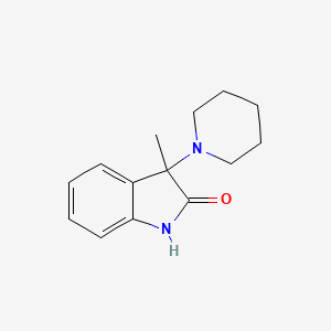 molecular formula C14H18N2O B11878721 3-Methyl-3-piperidinooxindole CAS No. 55490-24-9