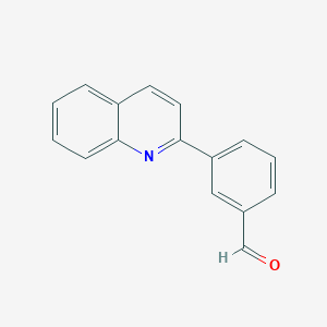 molecular formula C16H11NO B11878749 3-(Quinolin-2-YL)benzaldehyde CAS No. 324751-00-0
