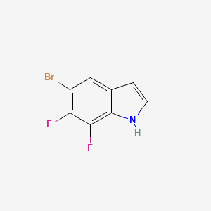 molecular formula C8H4BrF2N B11878890 5-bromo-6,7-difluoro-1H-indole 