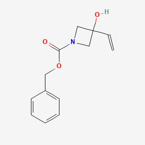 molecular formula C13H15NO3 B11878899 Benzyl 3-hydroxy-3-vinylazetidine-1-carboxylate CAS No. 1356109-31-3