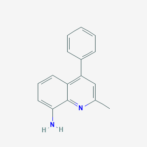molecular formula C16H14N2 B11878915 2-Methyl-4-phenylquinolin-8-amine CAS No. 113790-70-8