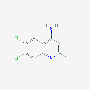 molecular formula C10H8Cl2N2 B11878968 4-Amino-6,7-dichloro-2-methylquinoline CAS No. 948292-89-5