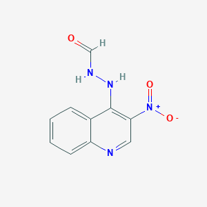 molecular formula C10H8N4O3 B11879058 N'-(3-Nitroquinolin-4-yl)formohydrazide CAS No. 51093-78-8