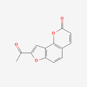 molecular formula C13H8O4 B11879105 8-Acetyl-2H-furo[2,3-H]chromen-2-one CAS No. 185312-01-0