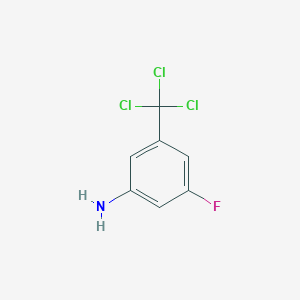 molecular formula C7H5Cl3FN B11879142 3-Fluoro-5-(trichloromethyl)aniline CAS No. 1208078-37-8