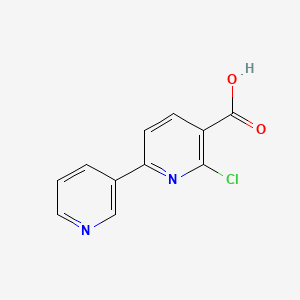 molecular formula C11H7ClN2O2 B11879182 6-Chloro-[2,3'-bipyridine]-5-carboxylic acid 