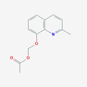 molecular formula C13H13NO3 B11879233 ((2-Methylquinolin-8-yl)oxy)methyl acetate 