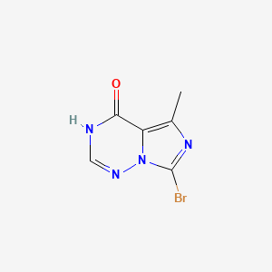 molecular formula C6H5BrN4O B11879258 7-Bromo-5-methyl-3H-imidazo[5,1-f][1,2,4]triazin-4-one 