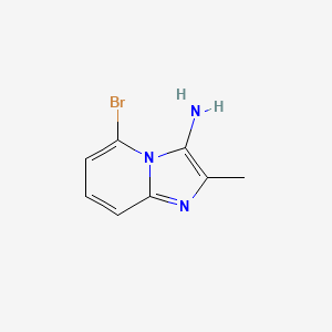 molecular formula C8H8BrN3 B11879274 5-Bromo-2-methylimidazo[1,2-a]pyridin-3-amine 