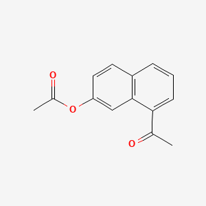 molecular formula C14H12O3 B11879374 8-Acetylnaphthalen-2-yl acetate 