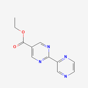 molecular formula C11H10N4O2 B11879470 Ethyl 2-(pyrazin-2-YL)pyrimidine-5-carboxylate 