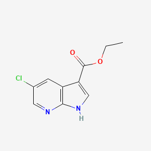 molecular formula C10H9ClN2O2 B11879503 Ethyl 5-chloro-1H-pyrrolo[2,3-b]pyridine-3-carboxylate 