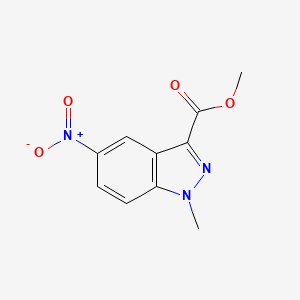 molecular formula C10H9N3O4 B11879528 Methyl 1-methyl-5-nitro-1H-indazole-3-carboxylate 