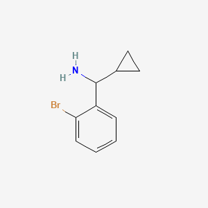 molecular formula C10H12BrN B11879539 (2-Bromophenyl)(cyclopropyl)methanamine CAS No. 1270398-63-4