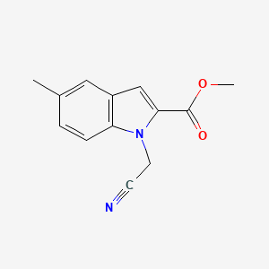 molecular formula C13H12N2O2 B11879551 Methyl 1-(cyanomethyl)-5-methyl-1H-indole-2-carboxylate 
