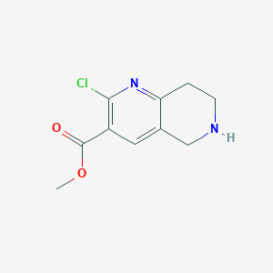 molecular formula C10H11ClN2O2 B11879574 Methyl 2-chloro-5,6,7,8-tetrahydro-1,6-naphthyridine-3-carboxylate CAS No. 767260-86-6