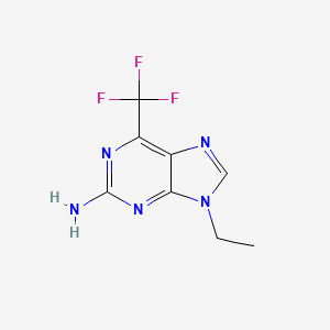 molecular formula C8H8F3N5 B11879690 9-Ethyl-6-(trifluoromethyl)-9h-purin-2-amine CAS No. 1736-96-5