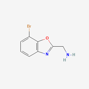 molecular formula C8H7BrN2O B11879755 7-Bromobenzoxazole-2-methanamine 