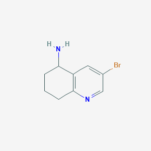 molecular formula C9H11BrN2 B11879800 3-Bromo-5,6,7,8-tetrahydroquinolin-5-amine 