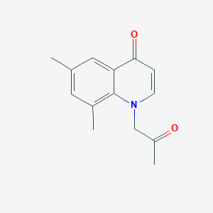 molecular formula C14H15NO2 B11879816 6,8-Dimethyl-1-(2-oxopropyl)quinolin-4(1H)-one 