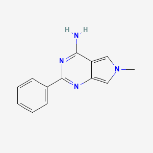 molecular formula C13H12N4 B11879856 6-Methyl-2-phenyl-6H-pyrrolo[3,4-d]pyrimidin-4-amine 