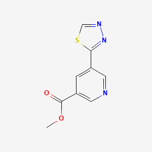 molecular formula C9H7N3O2S B11879970 Methyl 5-(1,3,4-thiadiazol-2-yl)nicotinate CAS No. 1346687-60-2