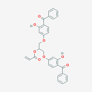 molecular formula C32H26O8 B011880 1,3-Bis(4-benzoyl-3-hydroxyphenoxy)-2-propyl acrylate CAS No. 103637-50-9