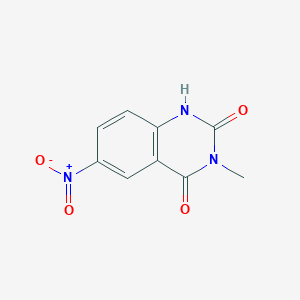 molecular formula C9H7N3O4 B11880079 3-Methyl-6-nitroquinazoline-2,4(1H,3H)-dione CAS No. 88619-33-4