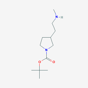 molecular formula C12H24N2O2 B11880087 tert-Butyl 3-(2-(methylamino)ethyl)pyrrolidine-1-carboxylate 