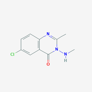 molecular formula C10H10ClN3O B11880338 6-Chloro-2-methyl-3-(methylamino)quinazolin-4(3H)-one CAS No. 60512-89-2