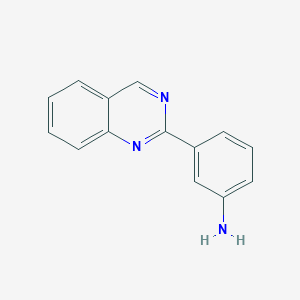 molecular formula C14H11N3 B11880362 3-(Quinazolin-2-YL)aniline 