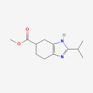 molecular formula C12H18N2O2 B11880364 Methyl 2-isopropyl-4,5,6,7-tetrahydro-1H-benzo[d]imidazole-6-carboxylate 