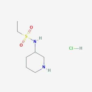 molecular formula C7H17ClN2O2S B11880430 N-(piperidin-3-yl)ethane-1-sulfonamide hydrochloride 