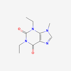 molecular formula C10H14N4O2 B11880471 1,3-Di-ethyl-9-methylxanthine 