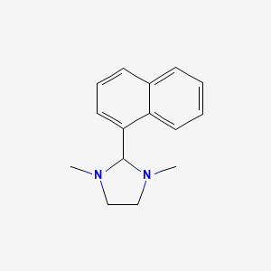 molecular formula C15H18N2 B11880482 1,3-Dimethyl-2-(naphthalen-1-yl)imidazolidine CAS No. 88802-84-0