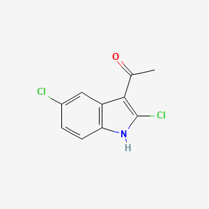 molecular formula C10H7Cl2NO B11880543 1-(2,5-Dichloro-1H-indol-3-yl)ethanone 