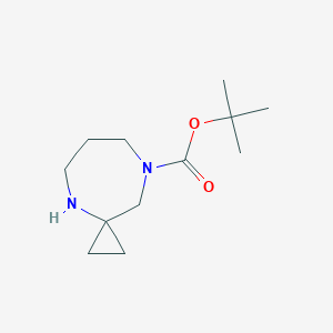 molecular formula C12H22N2O2 B11880586 Tert-butyl 4,8-diazaspiro[2.6]nonane-8-carboxylate 