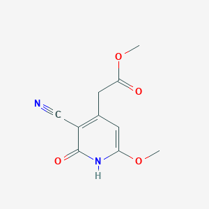 molecular formula C10H10N2O4 B11880670 Methyl 2-(3-cyano-6-methoxy-2-oxo-1,2-dihydropyridin-4-yl)acetate 