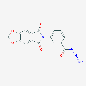 molecular formula C16H8N4O5 B118807 3-(5,7-Dihydro-5,7-dioxo-6H-1,3-dioxolo(4,5-f)isoindol-6-yl)benzoyl azide CAS No. 151391-35-4