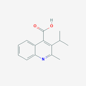 molecular formula C14H15NO2 B11880706 3-Isopropyl-2-methylquinoline-4-carboxylic acid 
