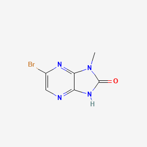 molecular formula C6H5BrN4O B11880805 6-Bromo-1-methyl-1,3-dihydro-2H-imidazo[4,5-b]pyrazin-2-one 