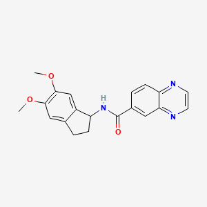 molecular formula C20H19N3O3 B1188083 N-(5,6-dimethoxy-2,3-dihydro-1H-inden-1-yl)quinoxaline-6-carboxamide 