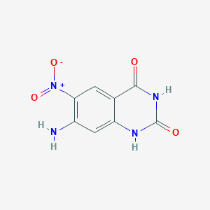 molecular formula C8H6N4O4 B11881006 7-Amino-6-nitroquinazoline-2,4(1H,3H)-dione CAS No. 70631-15-1
