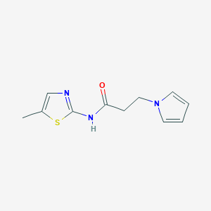 molecular formula C11H13N3OS B1188102 N-(5-methyl-1,3-thiazol-2-yl)-3-(1H-pyrrol-1-yl)propanamide 