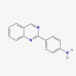 molecular formula C14H11N3 B11881072 4-(Quinazolin-2-YL)aniline 
