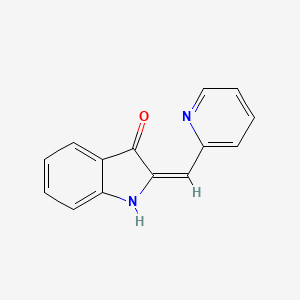 molecular formula C14H10N2O B11881118 2-(Pyridin-2-ylmethylene)indolin-3-one 